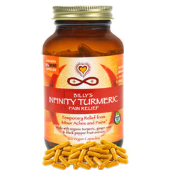 Infinity Greens turmeric capsules bottle for daily wellness support