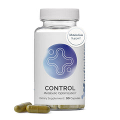 InfiniWell Control bottle cap with easy to swallow capsules for daily energy support.