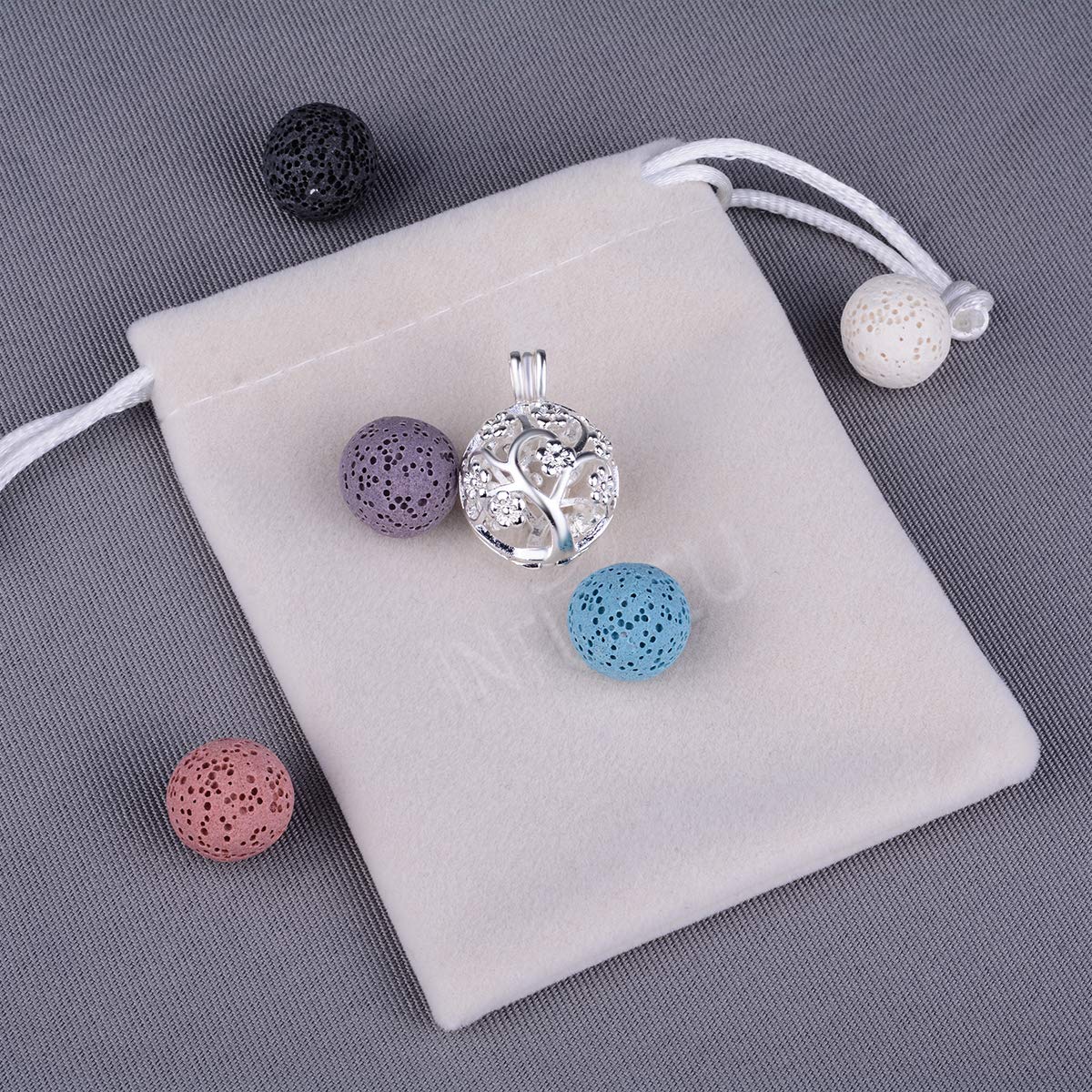 INFUSEU Sakura Tree multicolor lava rock stones add natural texture to your look.