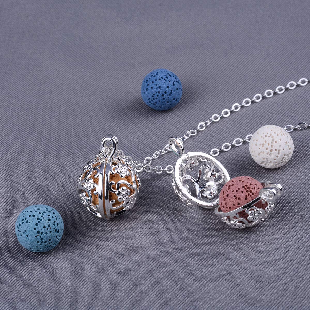 INFUSEU Sakura Tree silver-plated copper construction blends with any outfit.