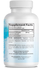 Infusions International CoQ10 200mg bottle side view highlighting container design