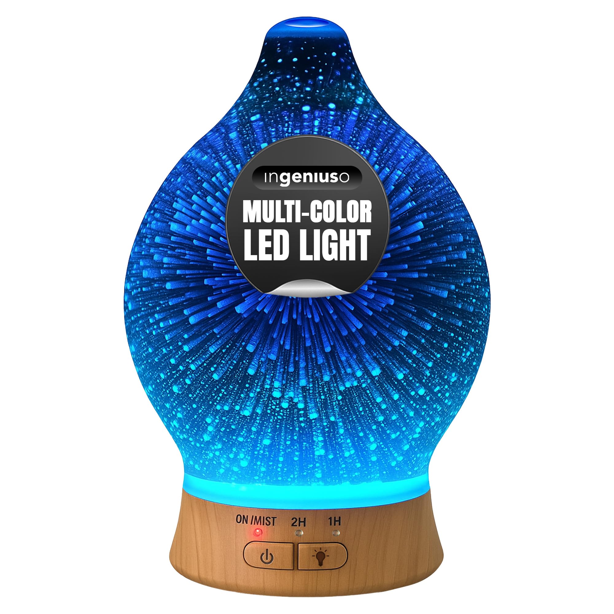 Ingeniuso Aromatherapy Diffuser with 3D vase for calming room ambience.