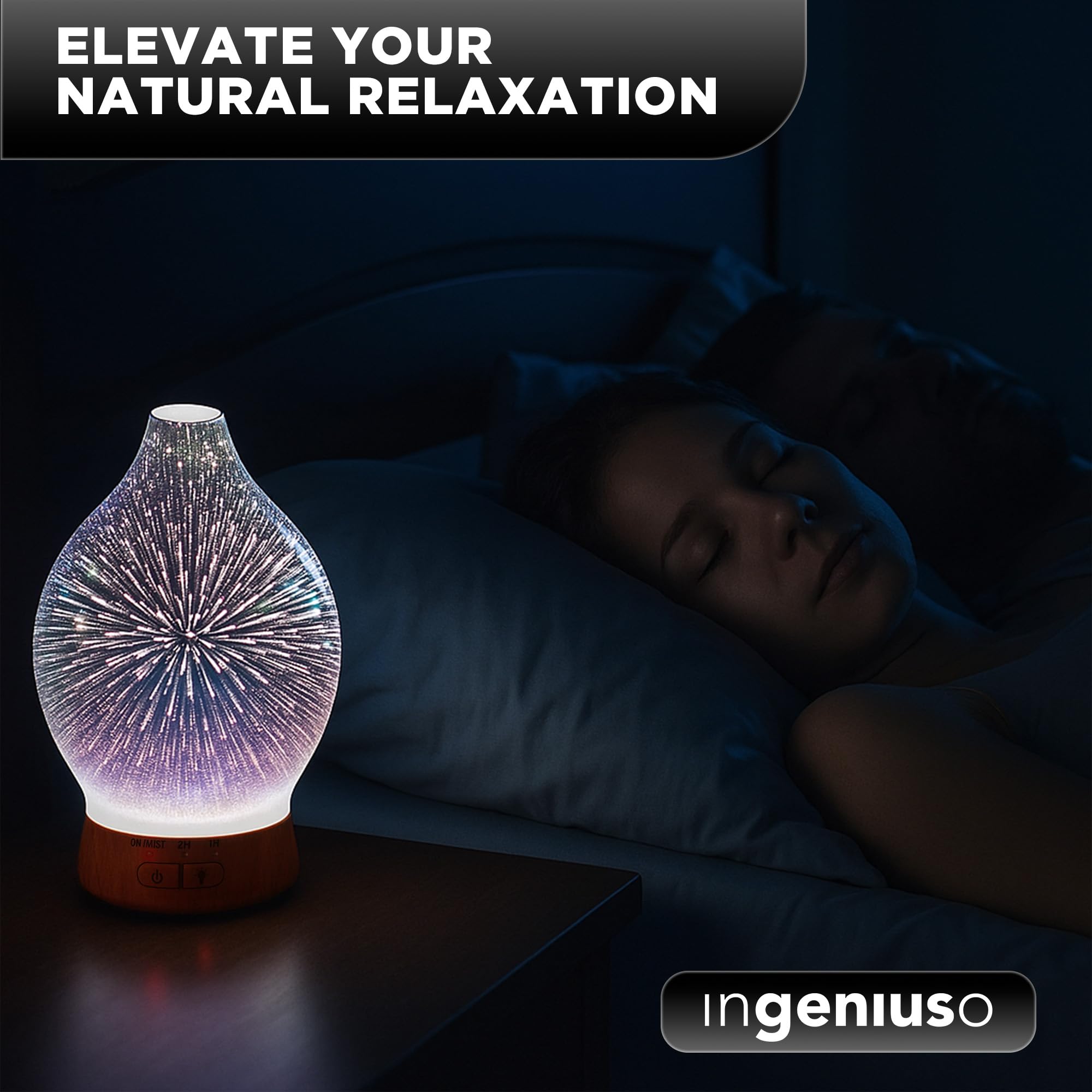 Ingeniuso diffuser serves as a quiet humidifier in living spaces.