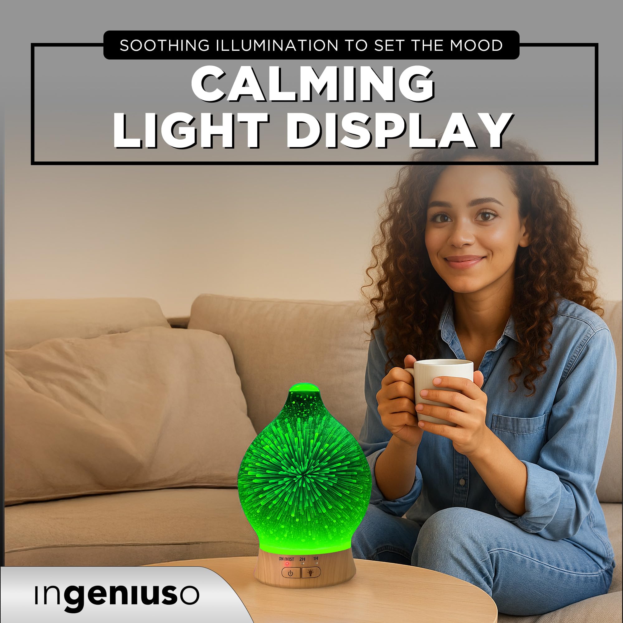 Ingeniuso diffuser for dorm or bedroom creates calm study and sleep.