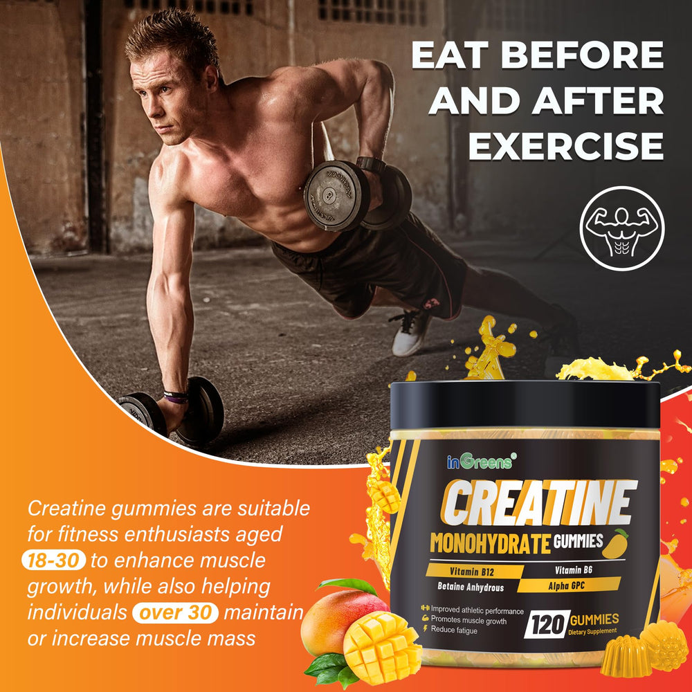 inGreens Creatine Gummies ingredients label; betaine anhydrous and alpha GPC.