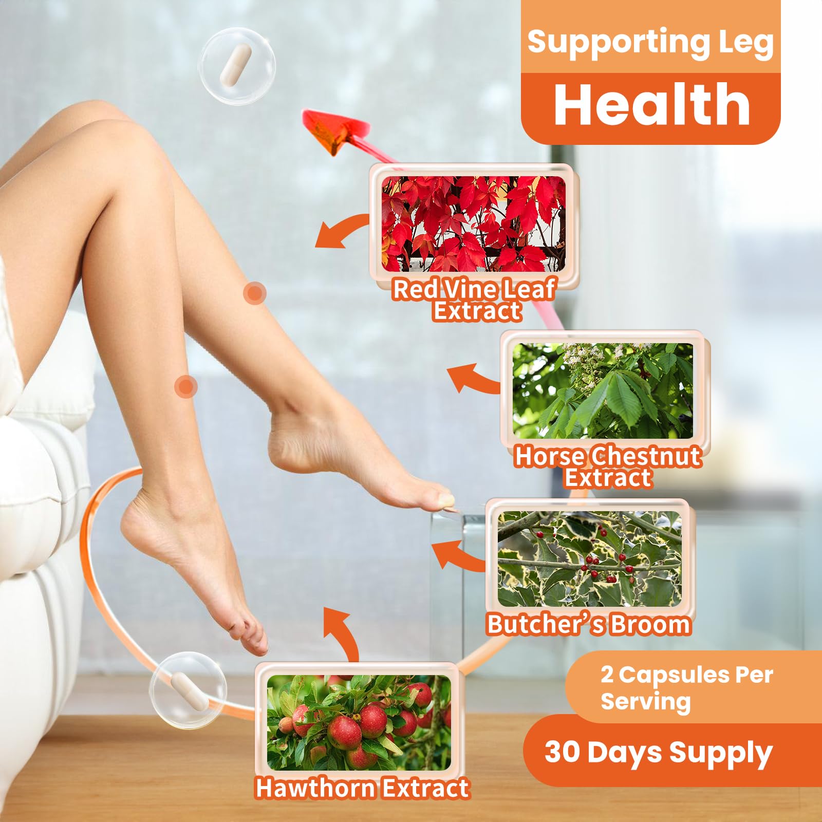 inGreens Hawthorn extract capsules emphasize a cardio-friendly herbal blend