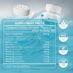inGreens herbal blend capsules highlight natural ingredients for ear health and potential ringing relief.