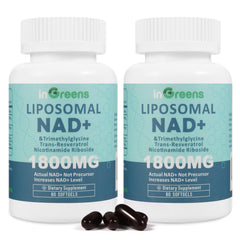 inGreens Liposomal NAD+ bottle for easy daily energy support.