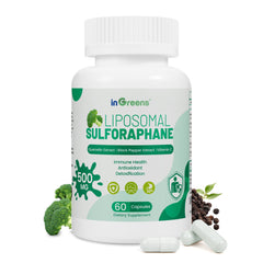 inGreens liposomal sulforaphane bottle, showcasing enhanced absorption for daily wellness.