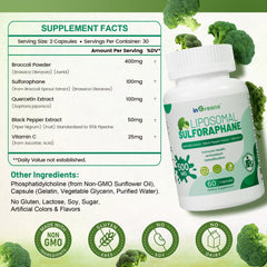 inGreens liposomal sulforaphane capsules, convenient daily cellular support.