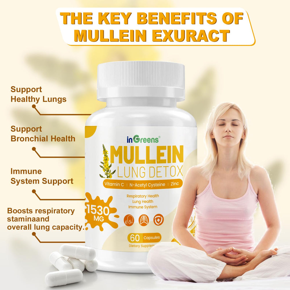inGreens Mullein packaging box showcases quality and USA-made manufacturing.