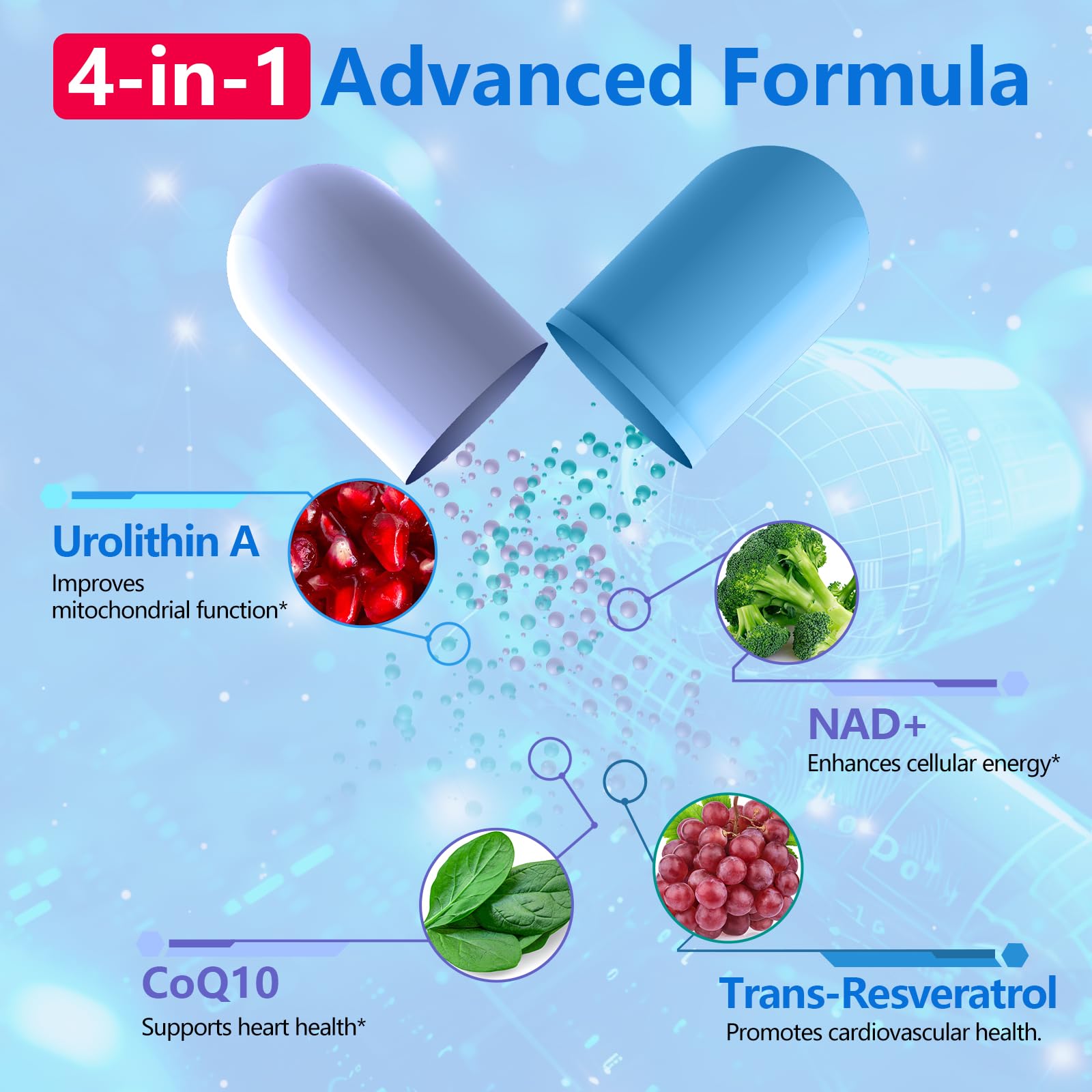 clean label packaging of inGreens Urolithin A emphasizing allergen-conscious formula