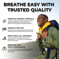 Inhale Mullein Drops mullein leaf illustration signaling natural lung care.