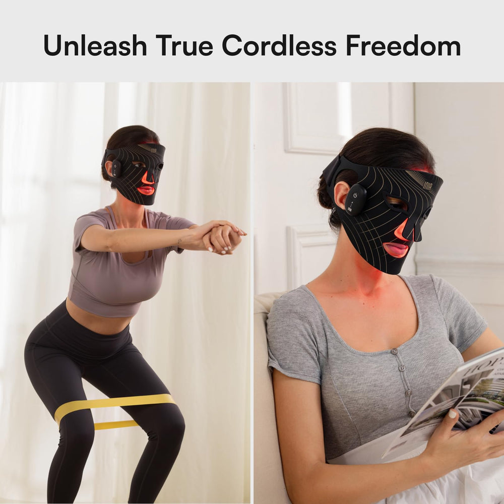 Ergonomic silicone mask designed for comfortable, skin-friendly at-home use.