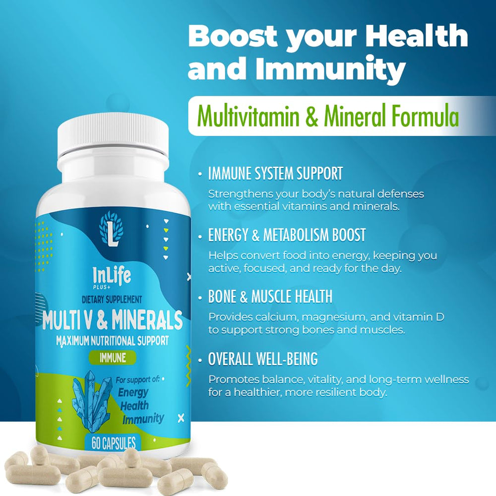 Inlife Plus + immune-boosting ingredients graphic on label