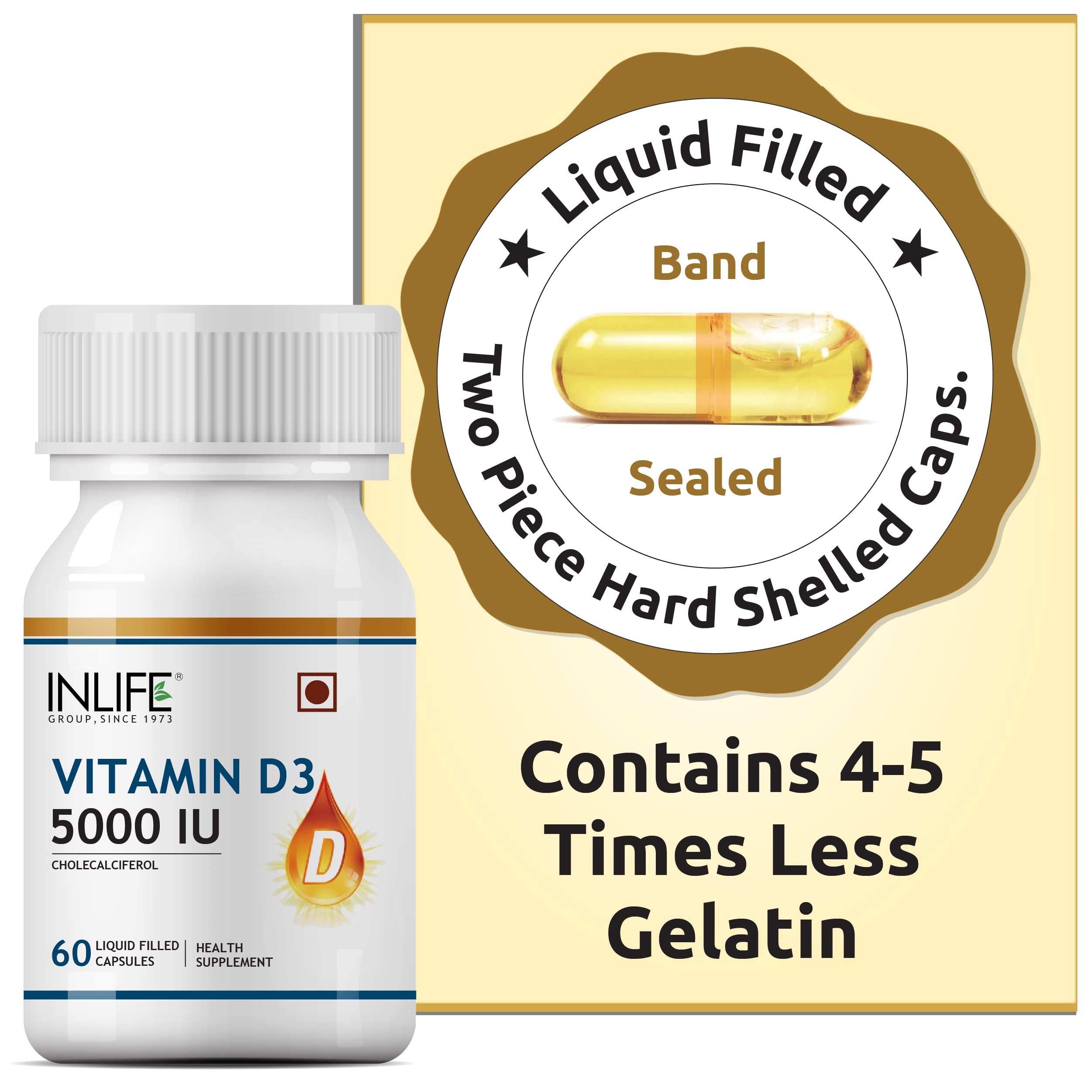 INLIFE Vitamin D3 packaging view with bottle and label