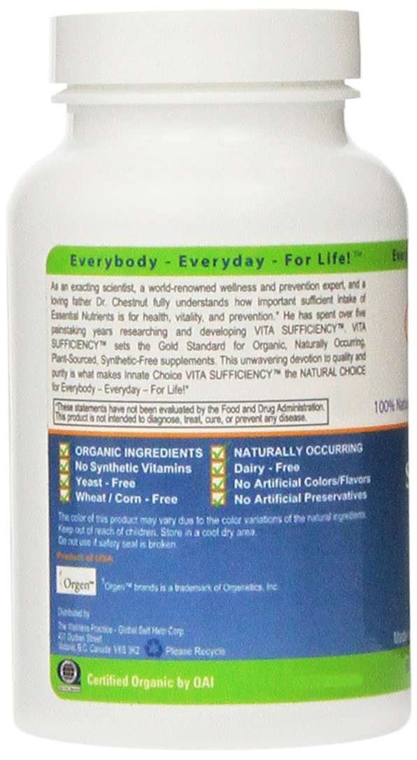 Innate Choice Vita Sufficiency capsules ready for a two-a-day routine.
