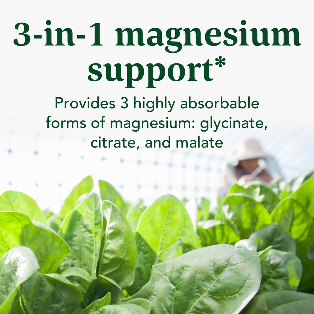 INNATE Magnesium three-forms graphic showing glycinate, citrate, and malate