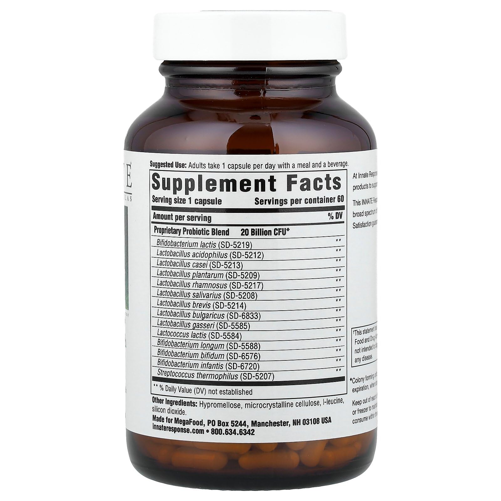 Capsules of Innate Response Flora 20-14 Ultra Strength for immune support