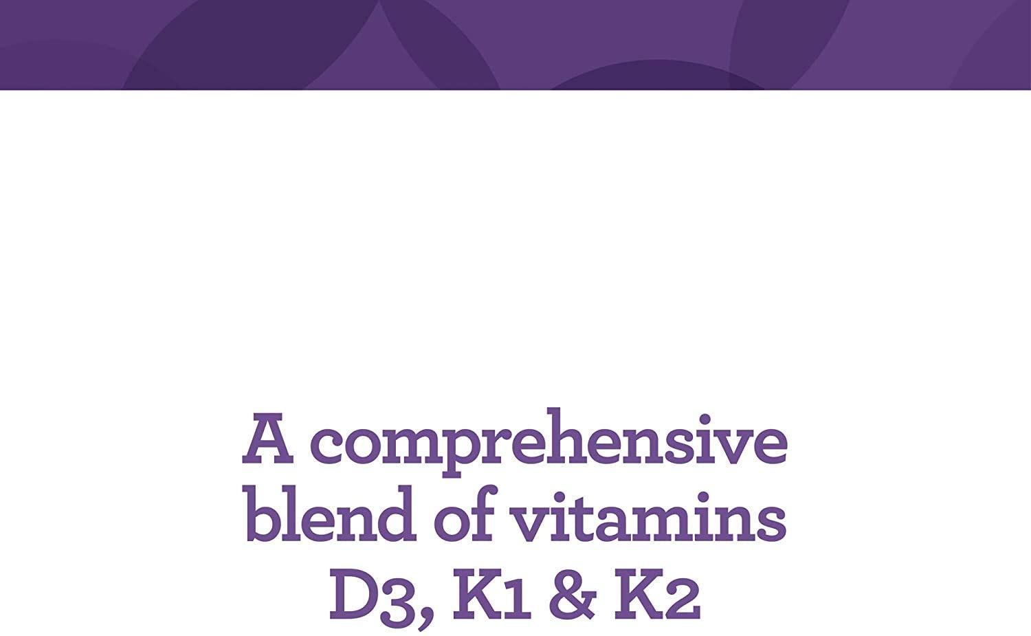 Science-inspired packaging emphasizing D3 and K vitamins.