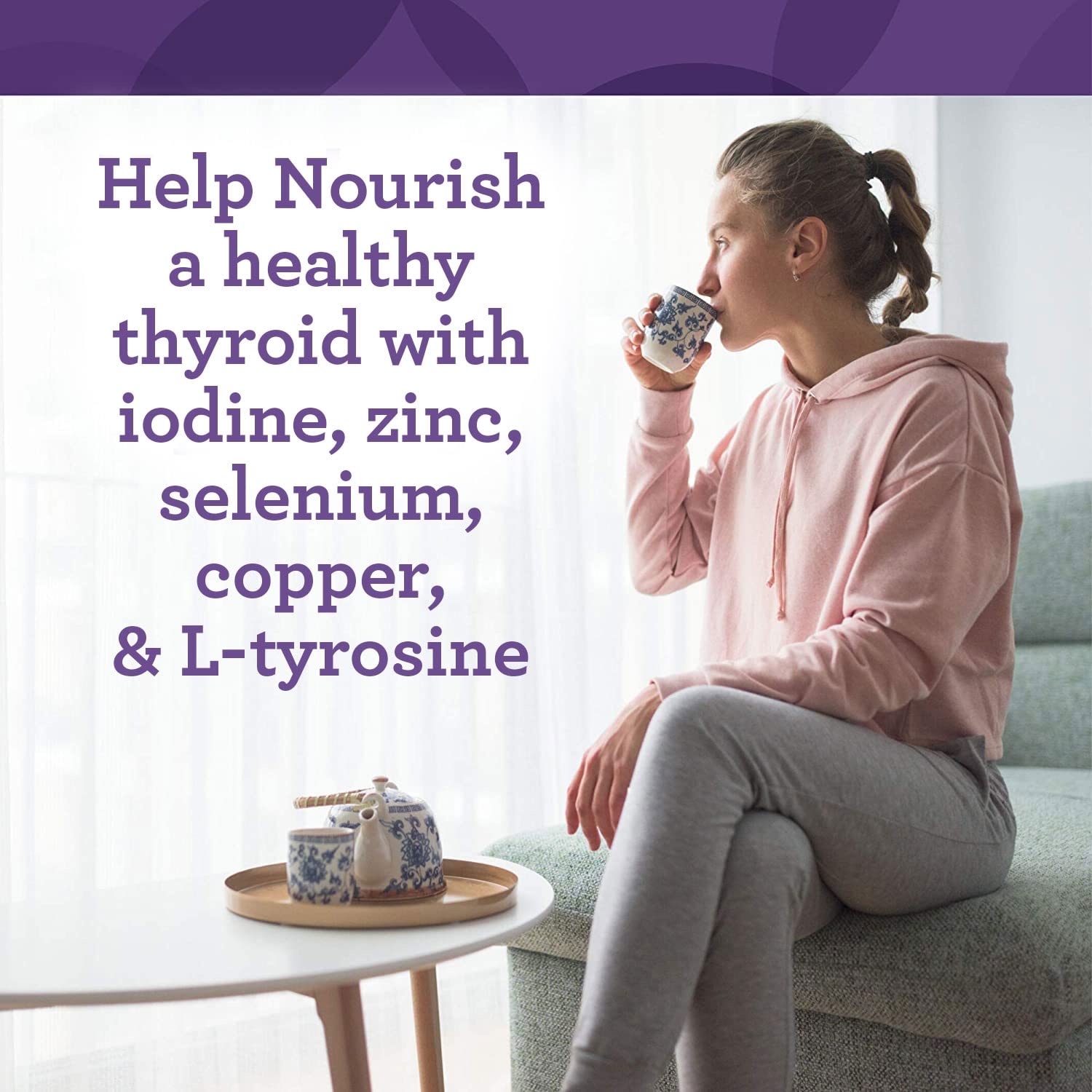 Innate Response Thyroid Response ingredients in bottle highlight iodine, zinc, selenium