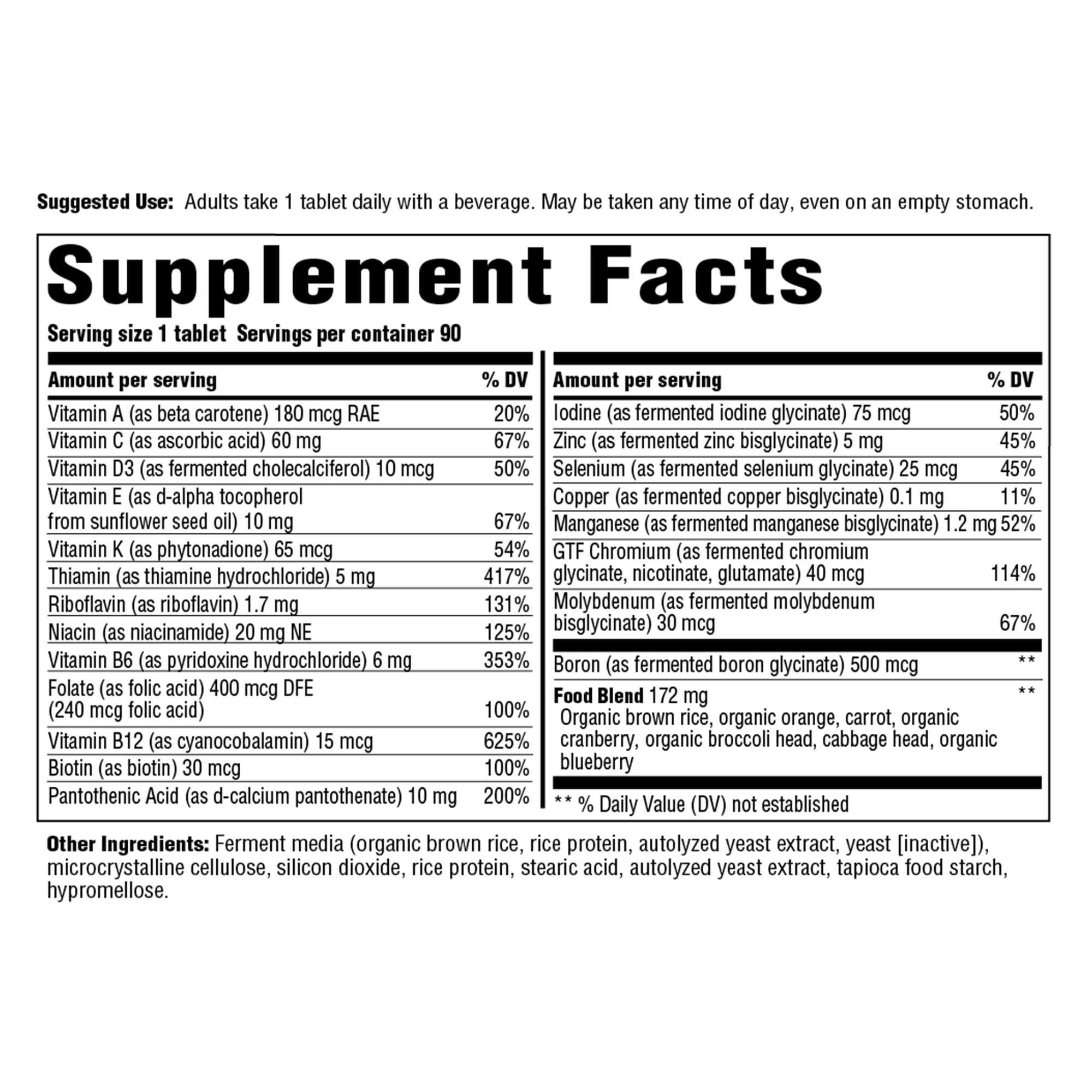 Innate Response One Daily tablet close-up highlighting B vitamins for energy support.