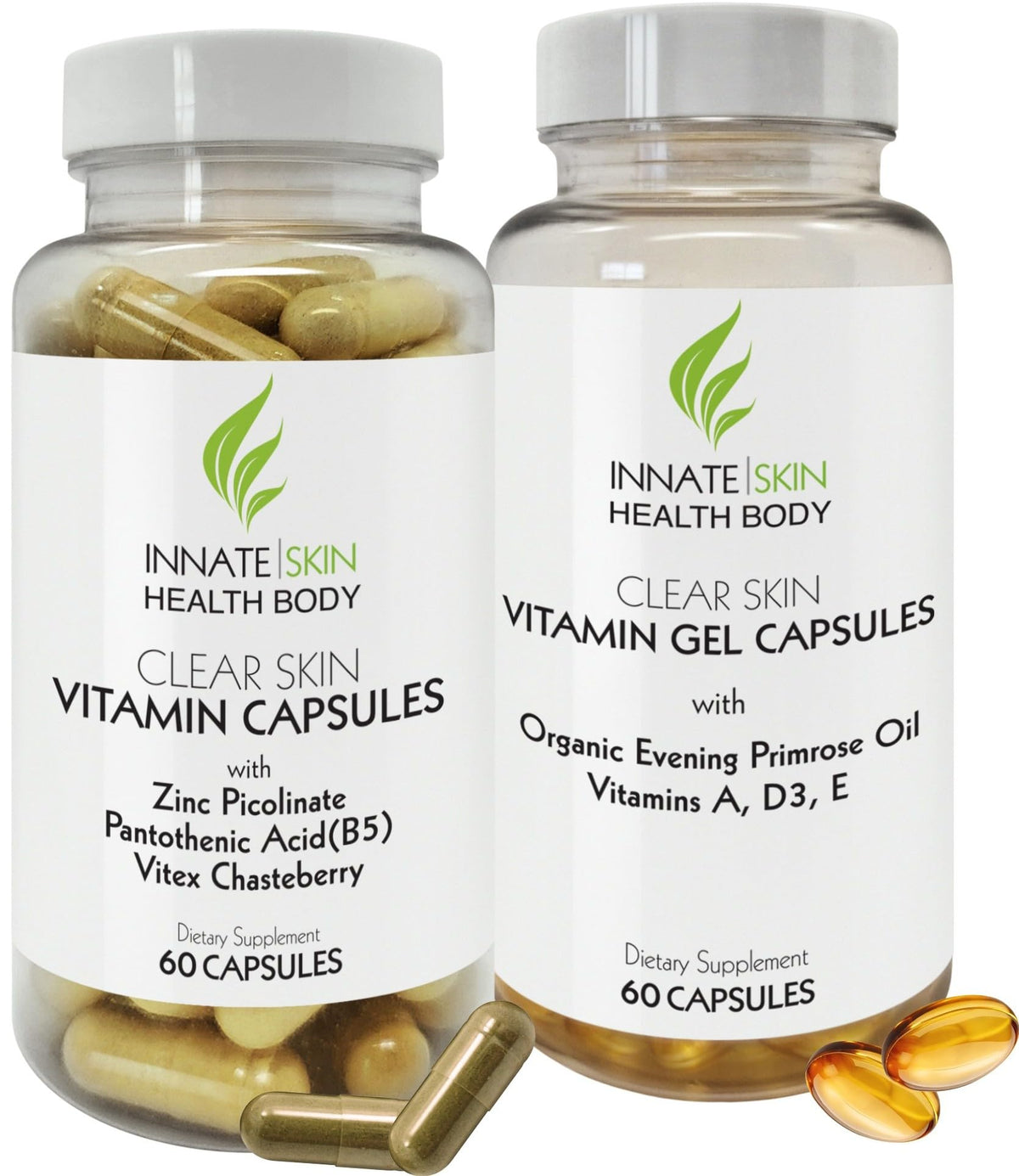 Innate Skin Clear Skin Vitamin System bottle for plant-based acne support