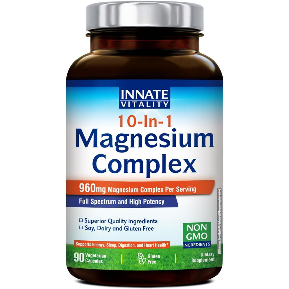 Innate Vitality 10-in-1 magnesium bottle for daily energy support.