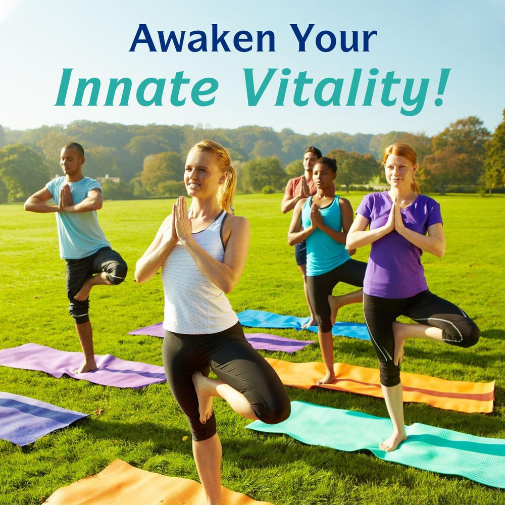 Innate Vitality Multi Collagen daily ritual setup with water
