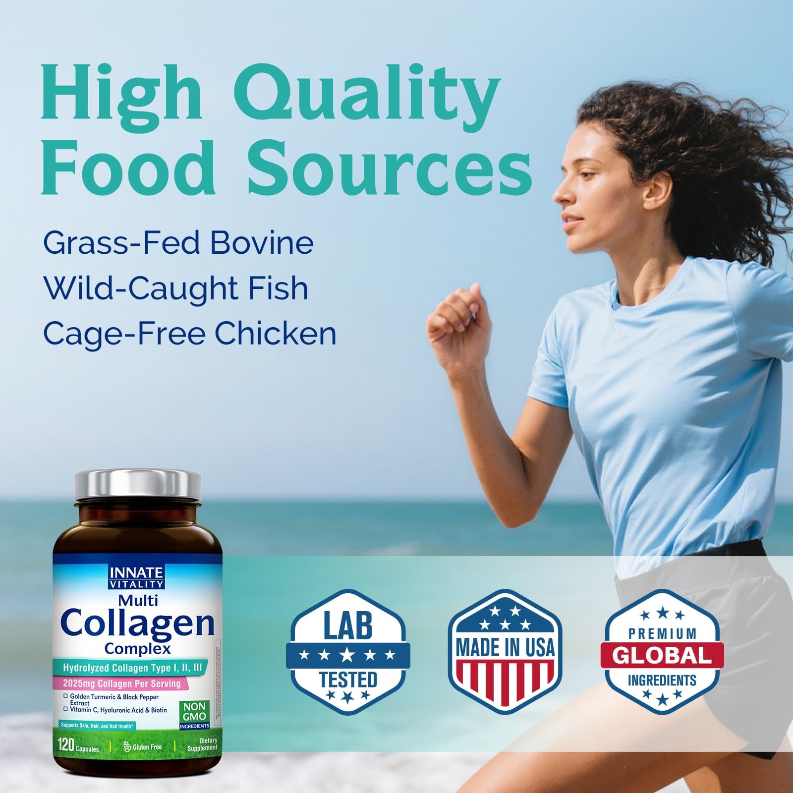 Innate Vitality Multi Collagen tablet-dispense shows easy daily dose