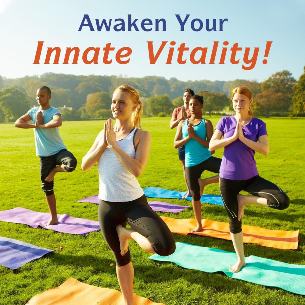 Innate Vitality packaging design communicates purity and clarity.