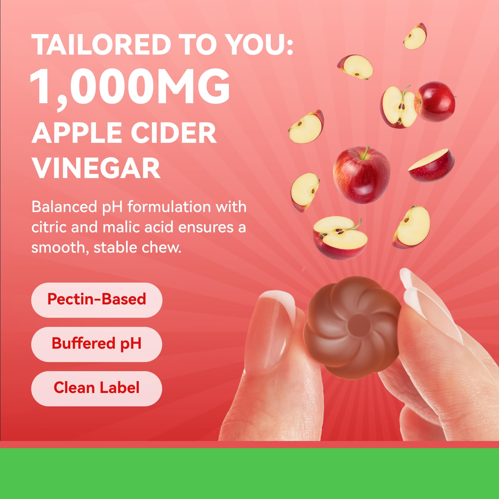 Inner Brightness ACV Gummies are vegan and gluten-free for clean-label ease.