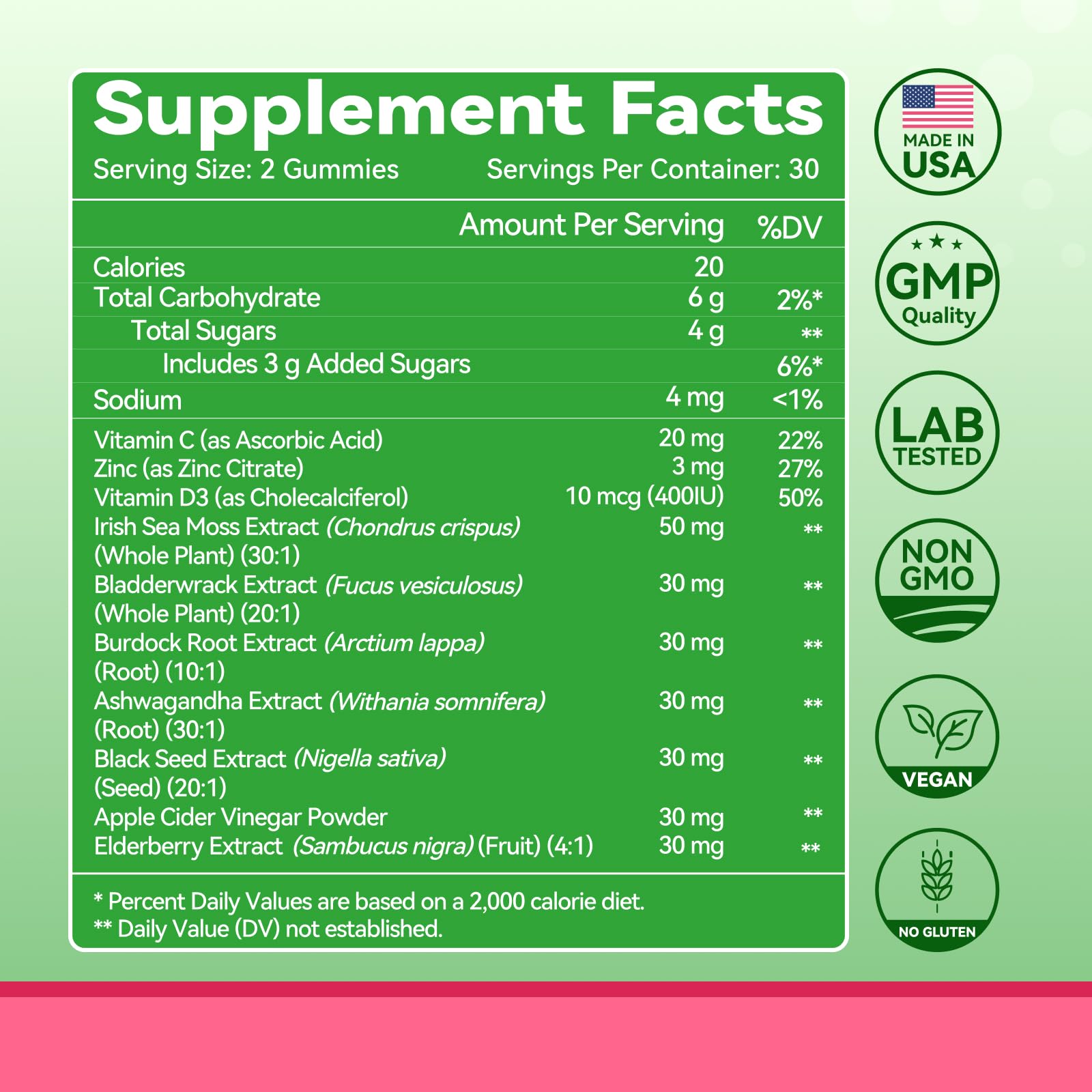 Inner Brightness gummies ingredients including ashwagandha and elderberry for balance