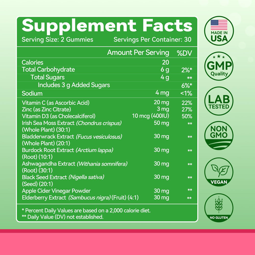 Inner Brightness gummies ingredients including ashwagandha and elderberry for balance