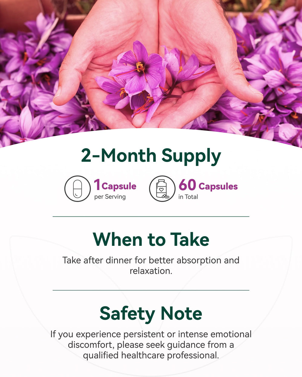 Inner Brightness Happy Saffron Max daily-use scene suggesting simple, sustainable mood support.
