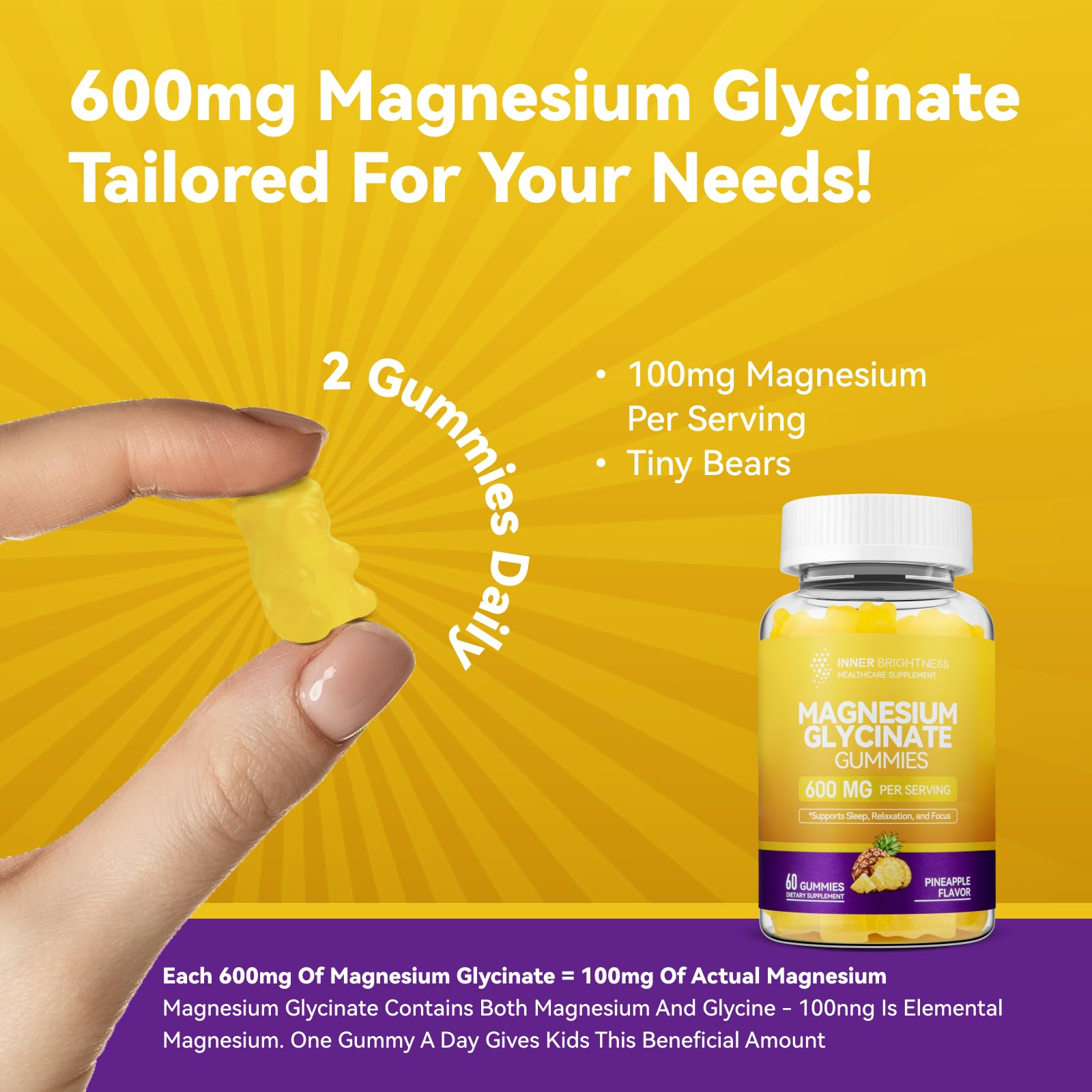 Inner Brightness ingredient panel graphic emphasizes vegan pectin base and clean label