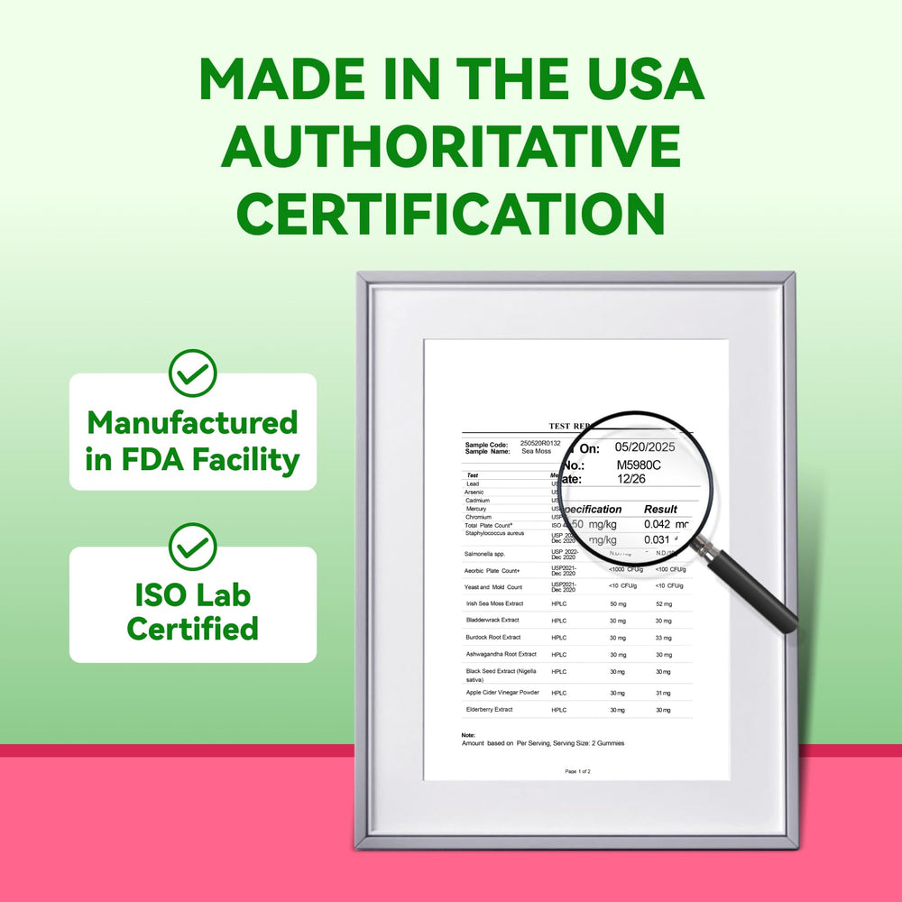 GMP-certified and third-party tested label on Inner Brightness product