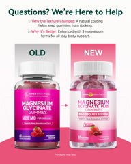 Inner Brightness Glycinate Plus gummies closeup emphasizes berry flavor for nightly use