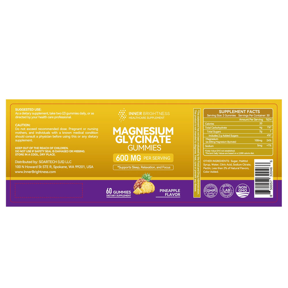 Inner Brightness pineapple gummies with a glass of water for nightly routine