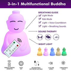 INNER TRUTH night light showing color options for soothing ambience.