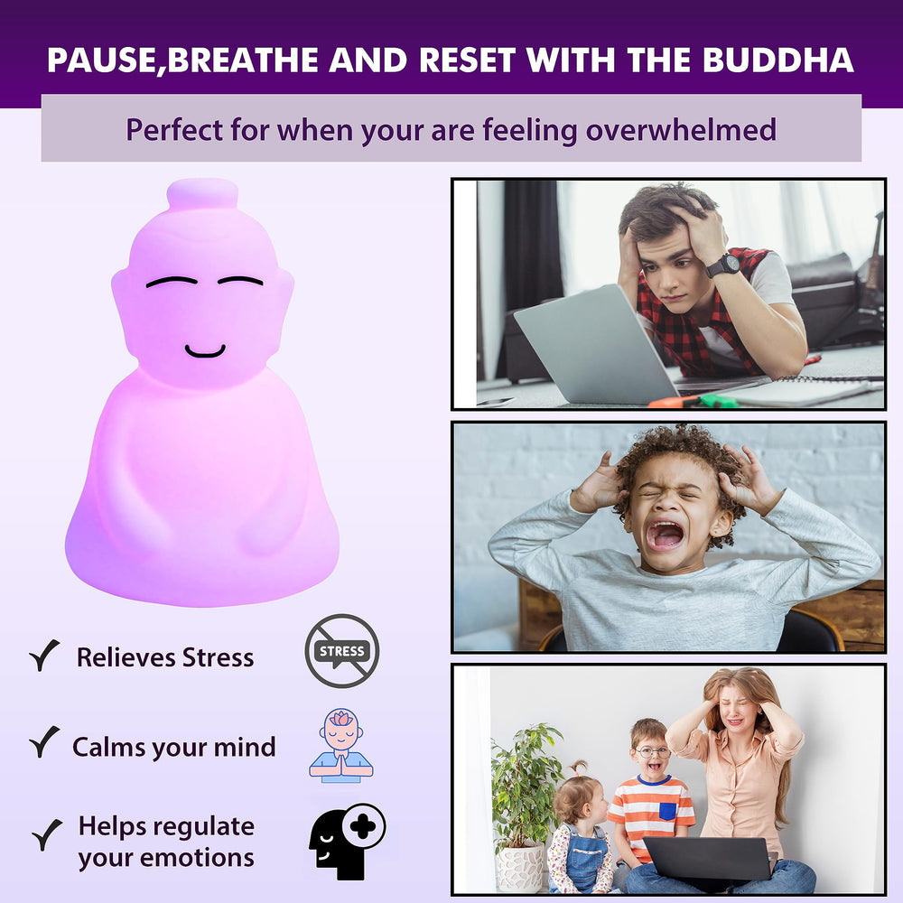INNER TRUTH stress-relief ball in use during breath work for calm focus.