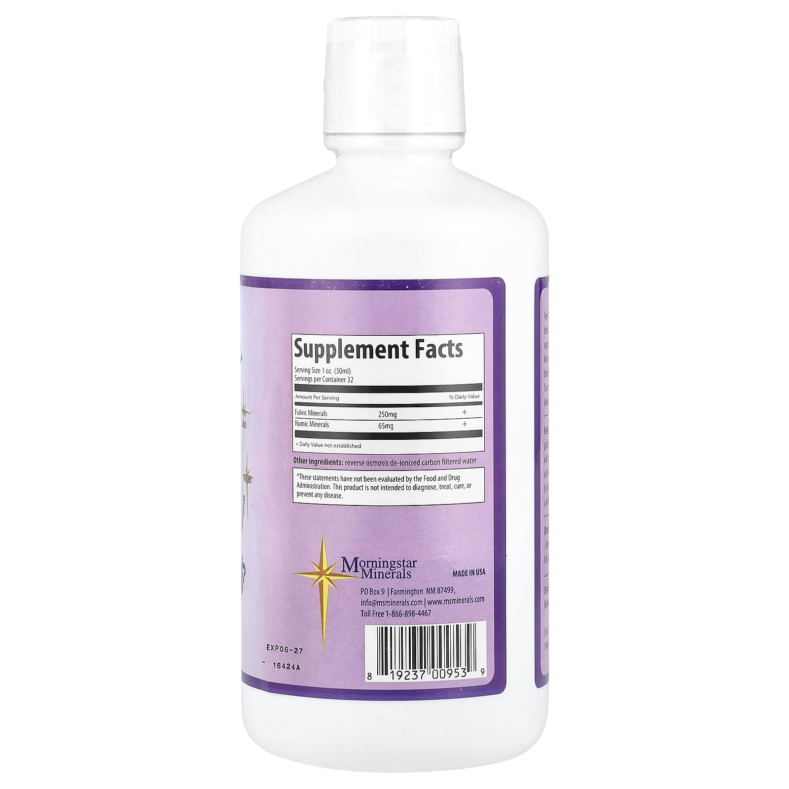 Inner Vitality Morningstar Minerals bottle closeup highlighting liquid mineral formula benefits
