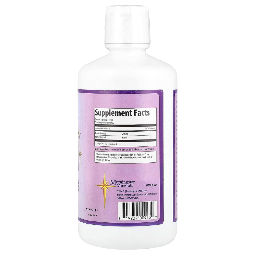 Inner Vitality Morningstar Minerals bottle closeup highlighting liquid mineral formula benefits