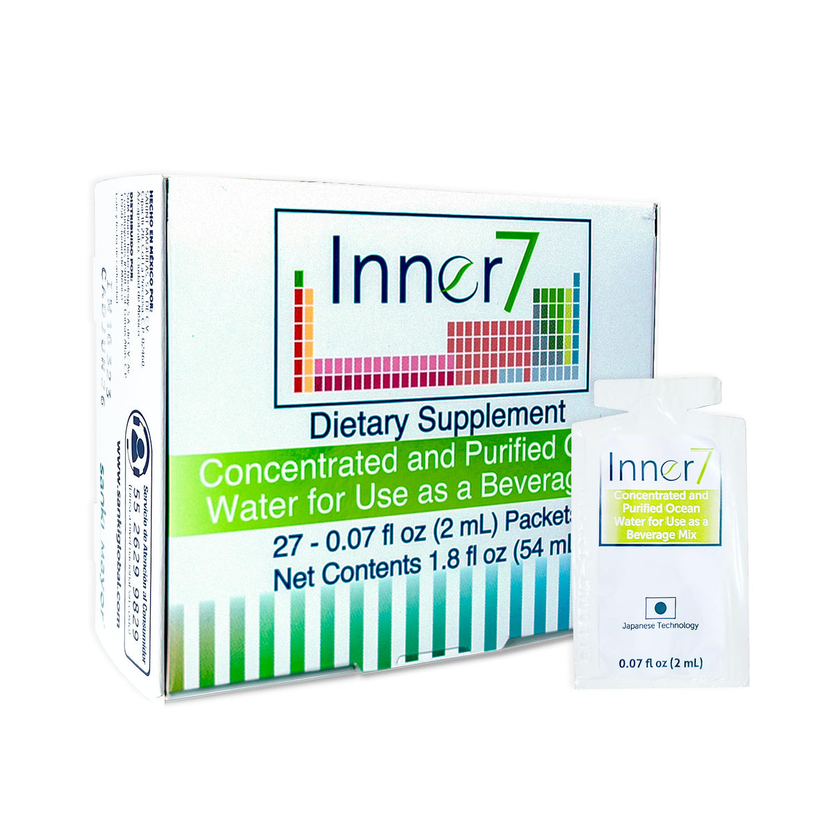 INNER7 bottle pouring shows convenient daily use for on-the-go wellness