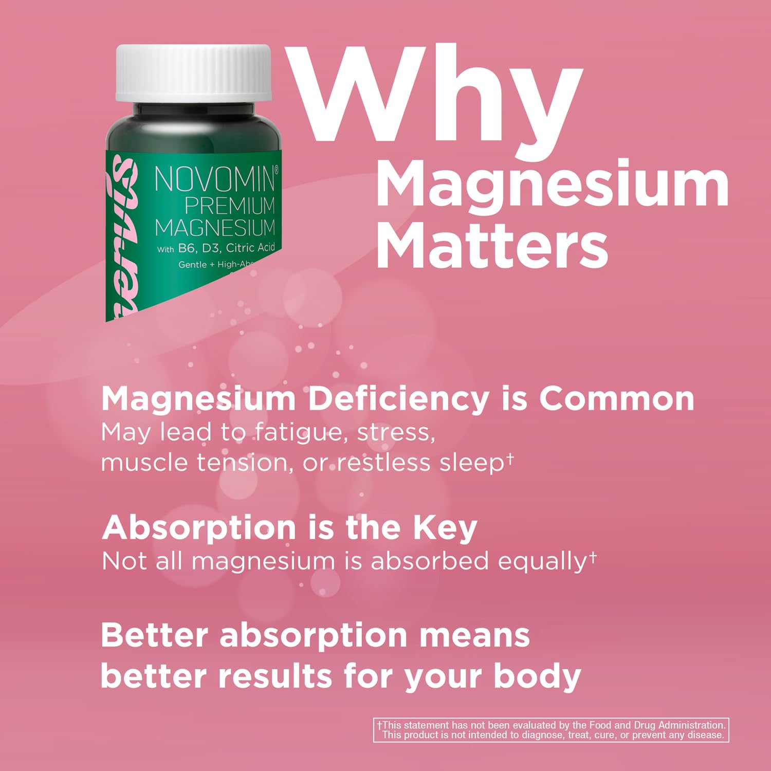 INNERVISNUTRITION magnesium glycinate bottle label shows B6 and D3 for metabolism and wellness.