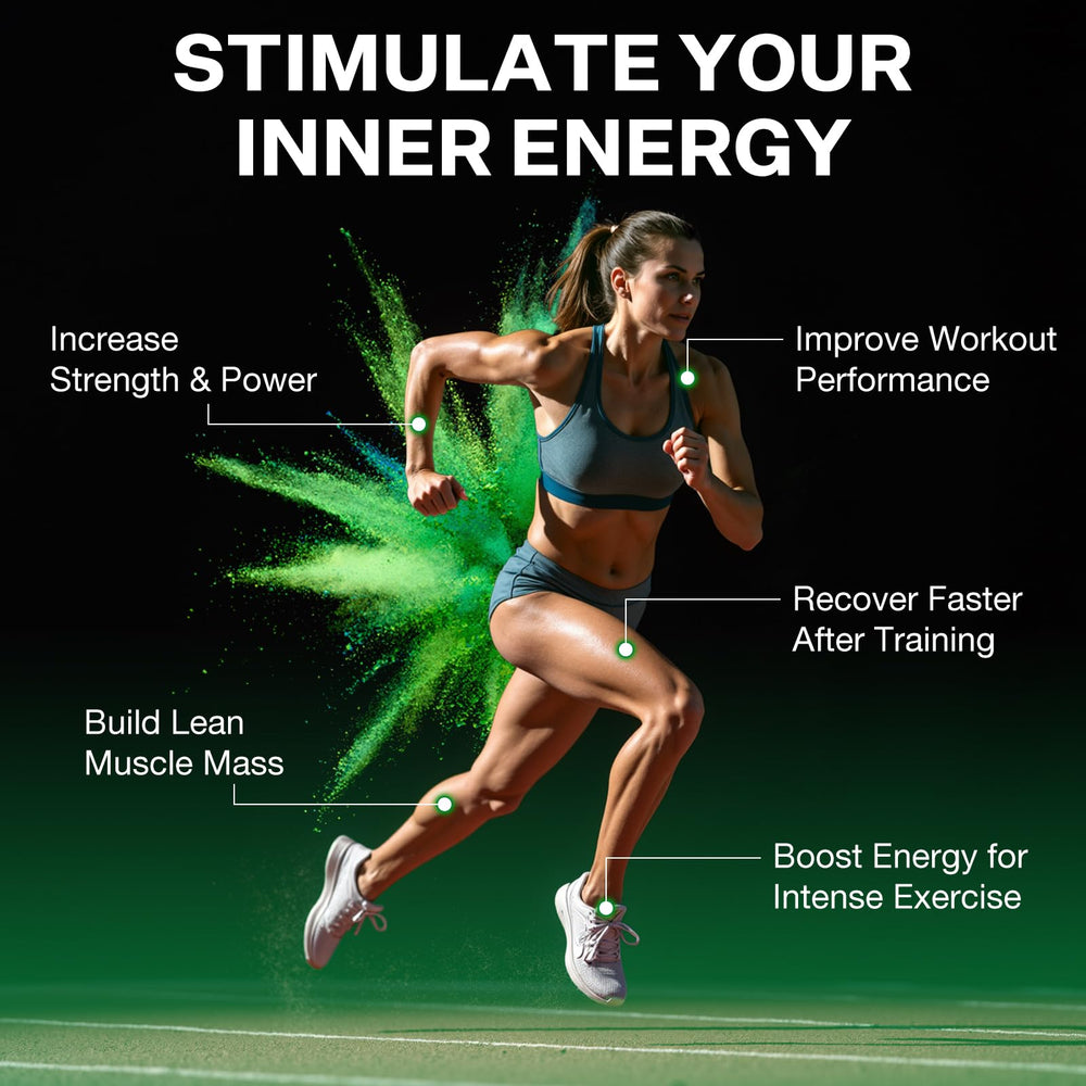 INNIOXV Creatine Capsules held in hand ready for gym use