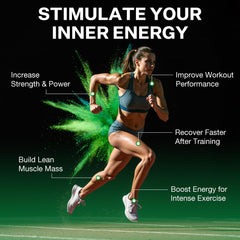 INNIOXV Creatine Capsules held in hand ready for gym use