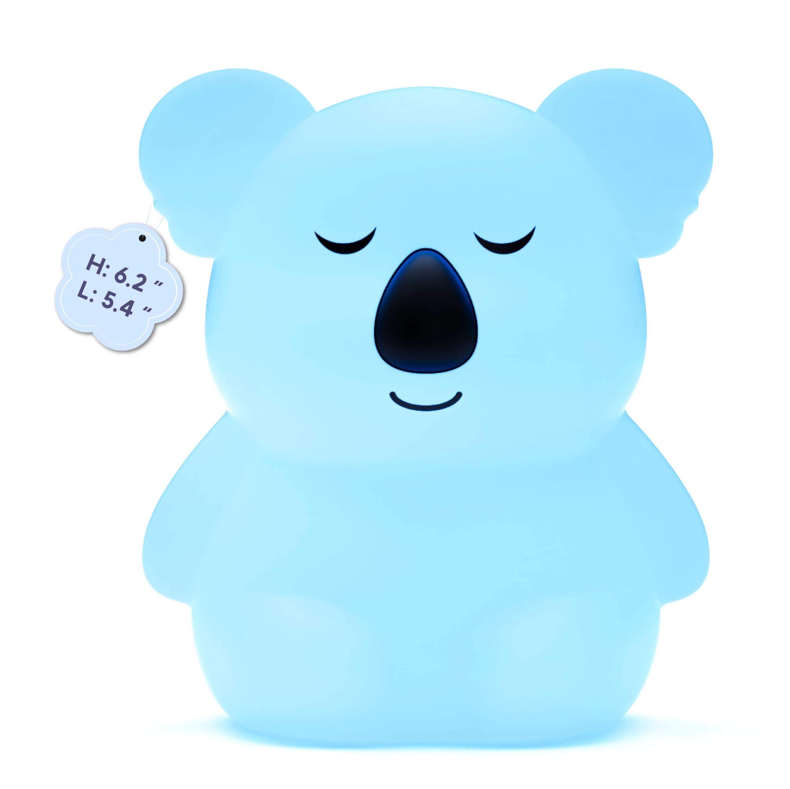 InnoCity Breathing Pal Plus Kyle on bedside table, soothing breathing with soft light cues.