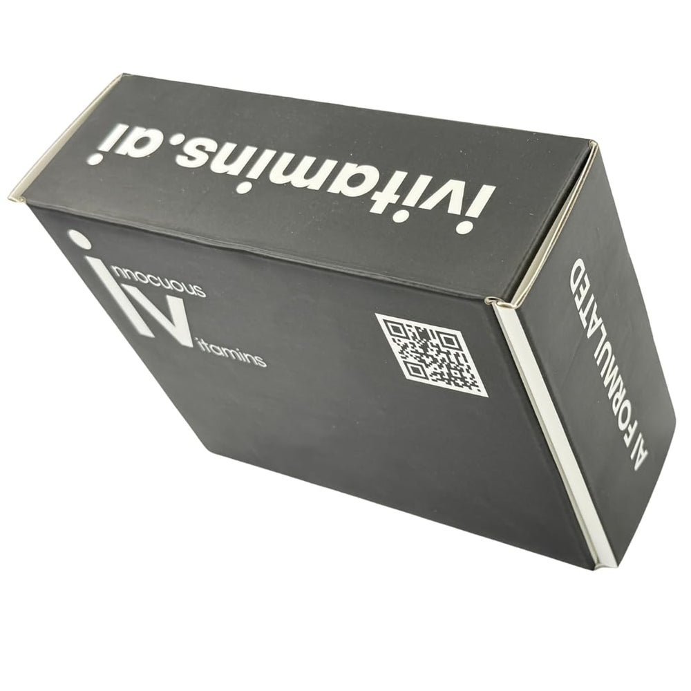 Innocuous Vitamins aluminum bottle eco-packaging signals recyclable packaging