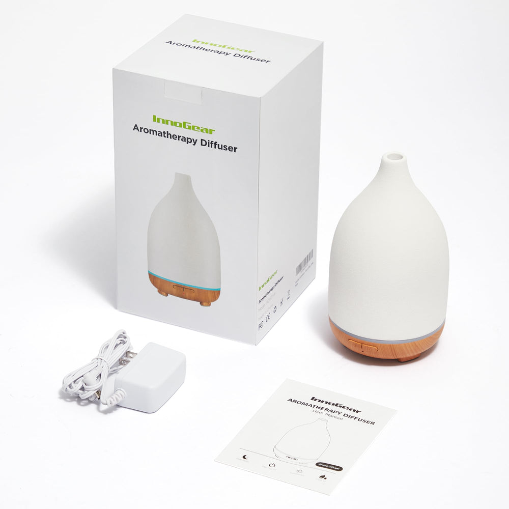 InnoGear ceramic diffuser on a table enhances room decor
